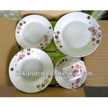 Venda imperdível! Conjunto de jantar de porcelana 20pcs, conjunto de jantar de borboleta florais rosa